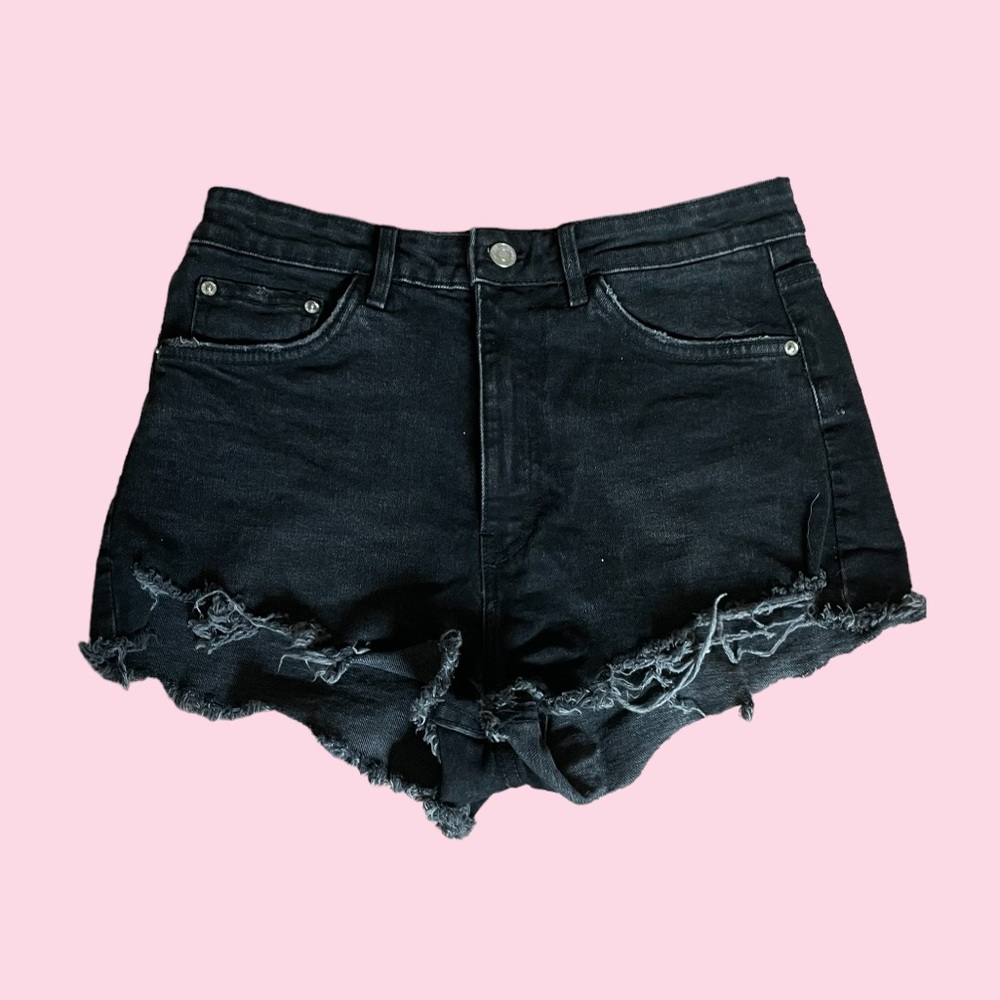 Zara Black High Waisted Shorts